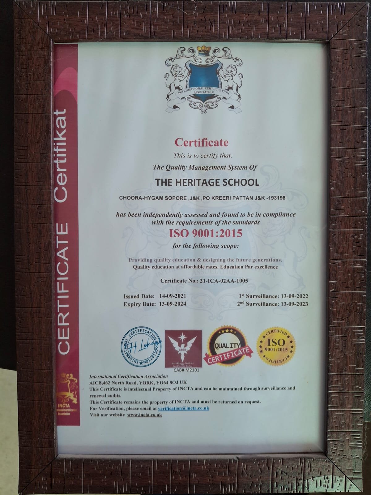 ISO 9001:2015 Certification